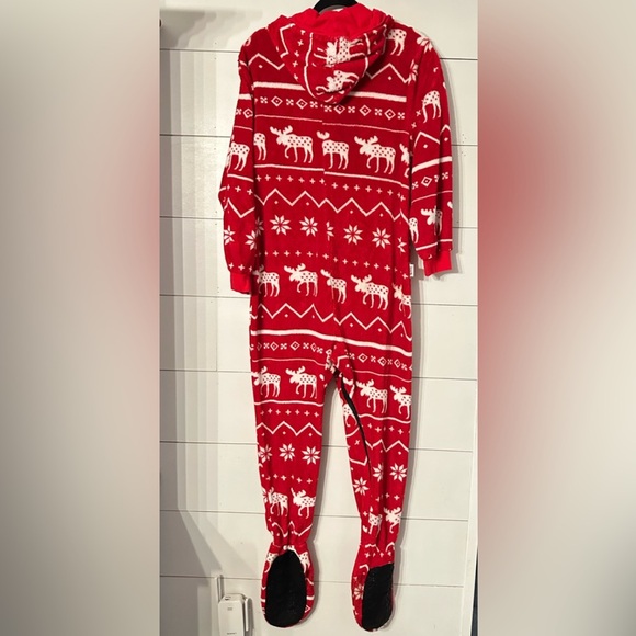 LAZY ONE XS Ugly Christmas Nordic footed hood oversized Reindeer unisex onesie - Picture 4 of 12